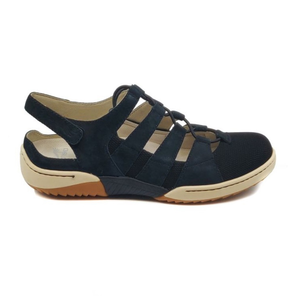 Dansko Women's Riona Black Suede Ghillie Sandal - Picture 2 of 16